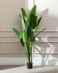 Artificial Bird Of ParaDise Tree UV/IFV in Gold Metal Planter